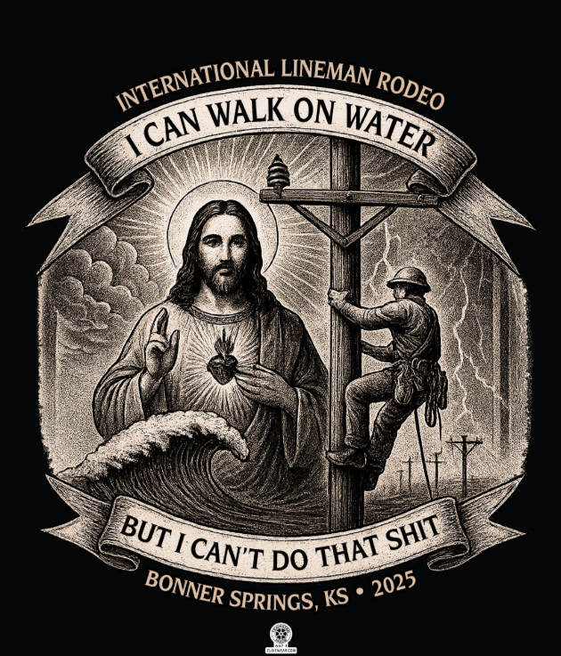 "I Can Walk on Water" International Lineman Rodeo 2025 Long Sleeve