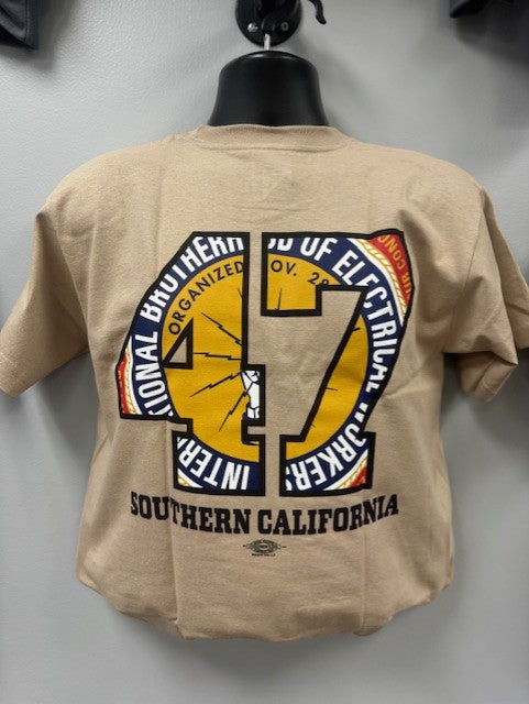 IBEW 47 Local Tan Short Sleeve